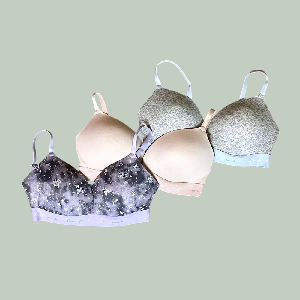 Victoria's Secret PINK Wear Everywhere Wireless Bra Lot 38D